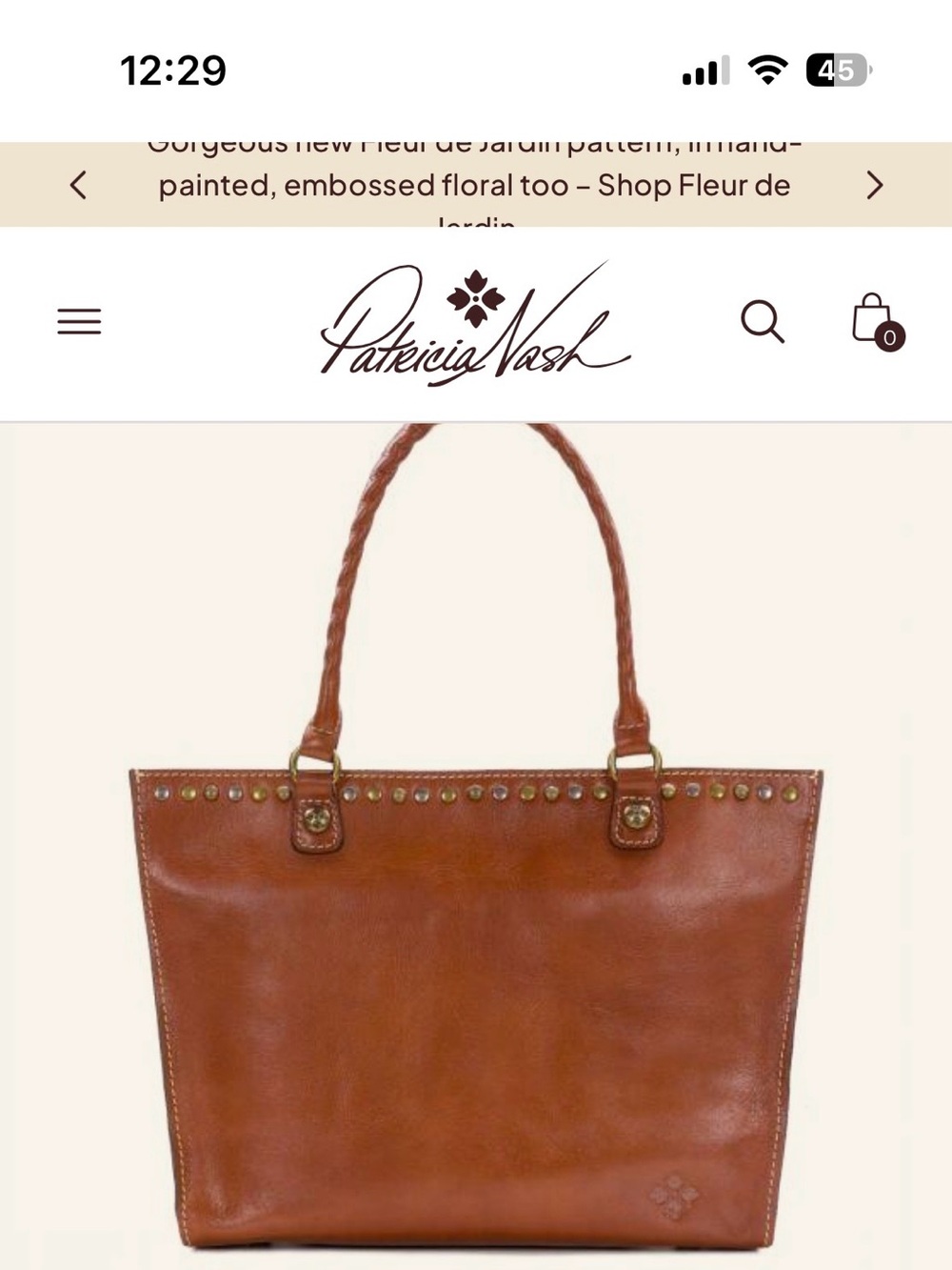 Patricia Nash Zancona Tote in Tan Leather